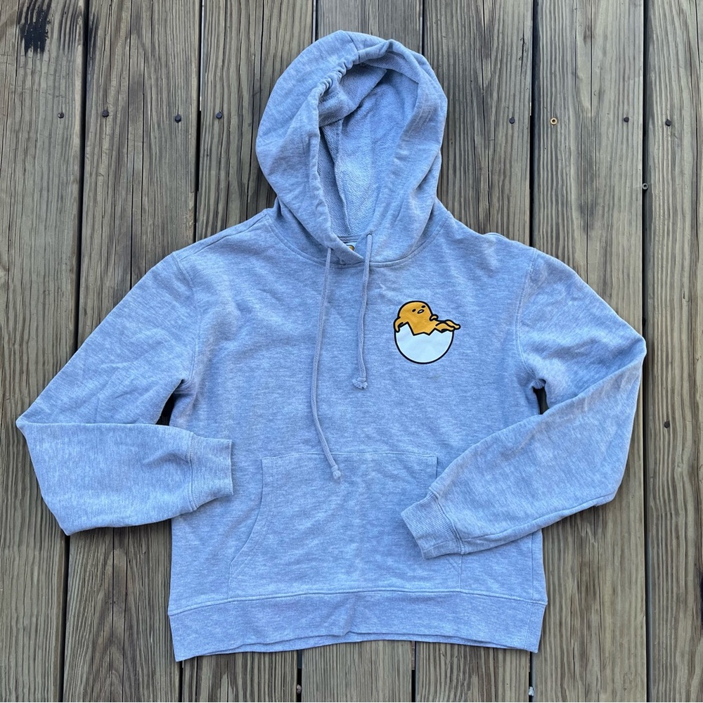 Sanrio Gudetama Light Gray Hoodie Sweatshirt
